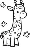 Free Animal coloring book vector