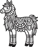 Free Animal coloring book vector