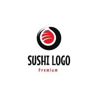 Round sushi logo design modern concept vector