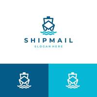 Global Mail Shipping Logo Design Illustration vector