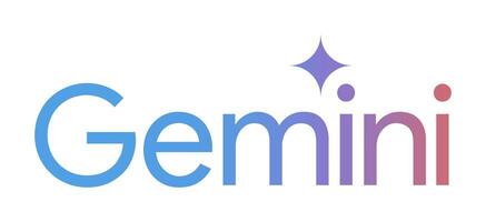 Gemini logotype. Artificial intelligence chat bot from Google vector