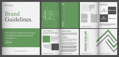 Product Catalog Brochure Template Product Catalog Layout Company product catalogue design template Brand Guideline and Brand Guidelines Template simple green company profile brochure design vector