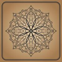 mandala ornament, round decorative design vector