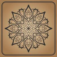 mandala ornament, round decorative design vector