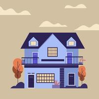 Flat illustration of house vector