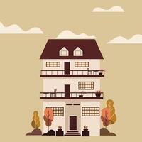 Flat illustration of house vector
