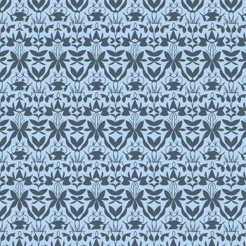 Flat Elegant decorative floral pattern design. Colorful floral pattern suitable for background, texture, fabric, wrapping, textile, clothing, print or others. vector