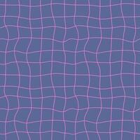 Abstract Y2K seamless pattern. Distorted grid retro 2000s style background. Hand drawn illustration for paper, textile, wallpaper, cloth. vector