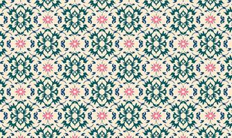 Flat elegant seamless decorative floral pattern design. Colorful floral pattern suitable for background, texture, fabric, wrapping, textile, clothing, print or others. vector