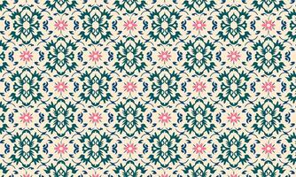 Flat elegant seamless decorative floral pattern design. Colorful floral pattern suitable for background, texture, fabric, wrapping, textile, clothing, print or others. vector