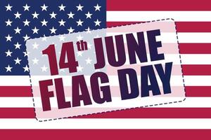 Flag Day banner with US flag illustration vector