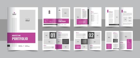 Modern architecture portfolio or interior portfolio Brochure Template design layout vector