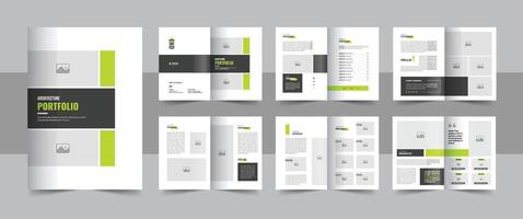 Creative architecture portfolio template or interior portfolio template design, architecture and interior brochure design portfolio layout vector