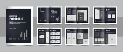 Modern architecture portfolio or Architect Portfolio Layout or interior portfolio Brochure template design vector