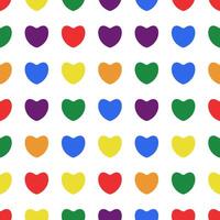 happy pride month seamless pattern with illustration of pride elements vector