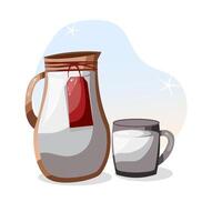 A jug of milk illustration vector
