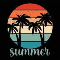 diseño de camiseta de verano vector