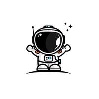 astronauta diseño en blanco antecedentes vector