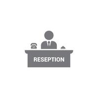 receptionist simple flat design illustration. vector