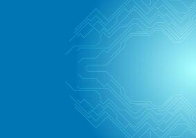 Bright blue lines abstract technology geometric background vector