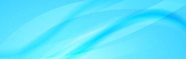 Bright blue shiny waves abstract background vector