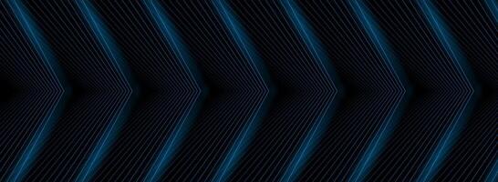 Blue minimal arrow lines abstract futuristic tech background vector