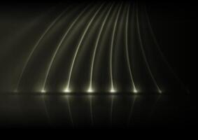 Grey sepia toned neon waves abstract technology background vector