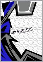 Soccer jersey design for sublimation. Abstract background with sport pattern. vector