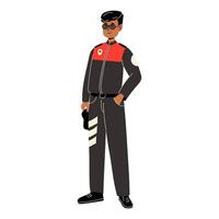 Policeman character. Isolated illustration vector