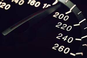 Detail of needle of odometer or speedometer of a car 11 photo