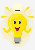 ligero bulbo con rayos brillar símbolo de creatividad, innovación, inspiración, invención y idea vector