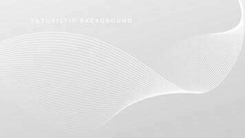 Futuristic gray white abstract background with shining wave lines pattern for banner, wallpaper, cover. illustration vector