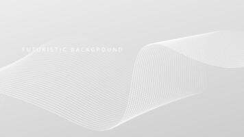 Futuristic gray white abstract background with shining wave lines pattern for banner, wallpaper, cover. illustration vector