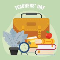 Flat teachers' day social media post. illustration vector