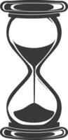 Silhouette hourglass black color only vector