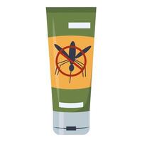 Anti mosquito cream in plastic tube. Simplified icon illustration in flat style vector