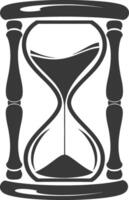 Silhouette hourglass black color only vector