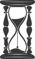 Silhouette hourglass black color only vector