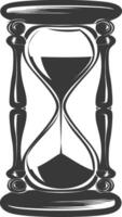 Silhouette hourglass black color only vector