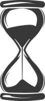 Silhouette hourglass black color only vector