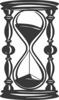 Silhouette hourglass black color only vector