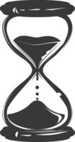 Silhouette hourglass black color only vector