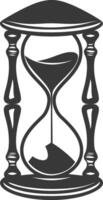 Silhouette hourglass black color only vector