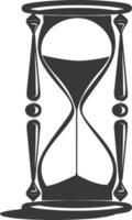 Silhouette hourglass black color only vector