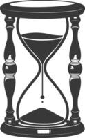 Silhouette hourglass black color only vector