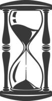 Silhouette hourglass black color only vector