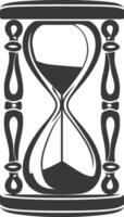 Silhouette hourglass black color only vector