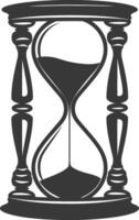 Silhouette hourglass black color only vector