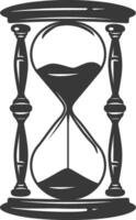 Silhouette hourglass black color only vector