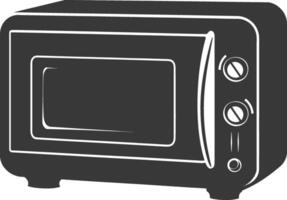 Silhouette microwave black color only vector